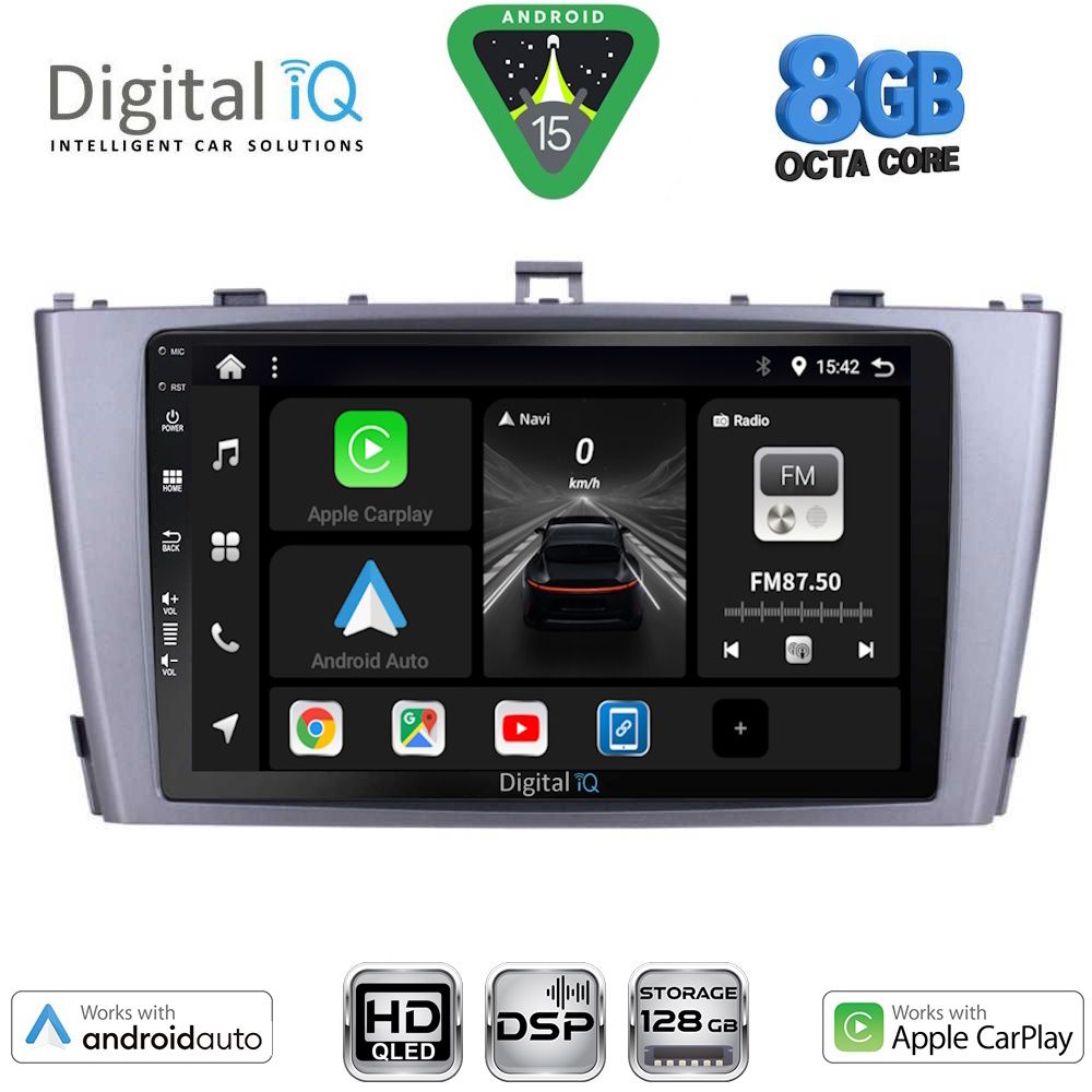 BXF7705_15 DIGITAL IQ BXF 18705SL_CPAA (9inc) MULTIMEDIA TABLET for TOYOTA AVENSIS (T27) mod. 2009-2015 (SILVER) - Image 1