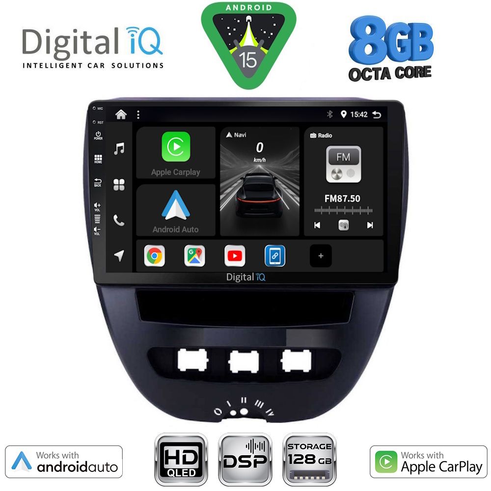 BXF7707_15 DIGITAL IQ BXF 18707_CPAA (10inc) MULTIMEDIA TABLET for CITROEN C1-PEUGEOT 107-TOYOTA AYGO mod. 2005-2014 - Image 1