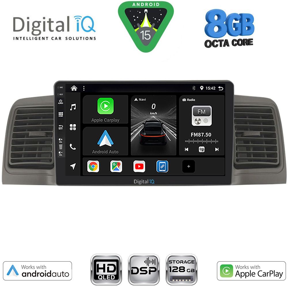 BXF7712GR_15 DIGITAL IQ BXF 18712GR_CPAA (9inc) MULTIMEDIA TABLET for TOYOTA COROLLA mod. 2001-2006 (GREY) - Image 1