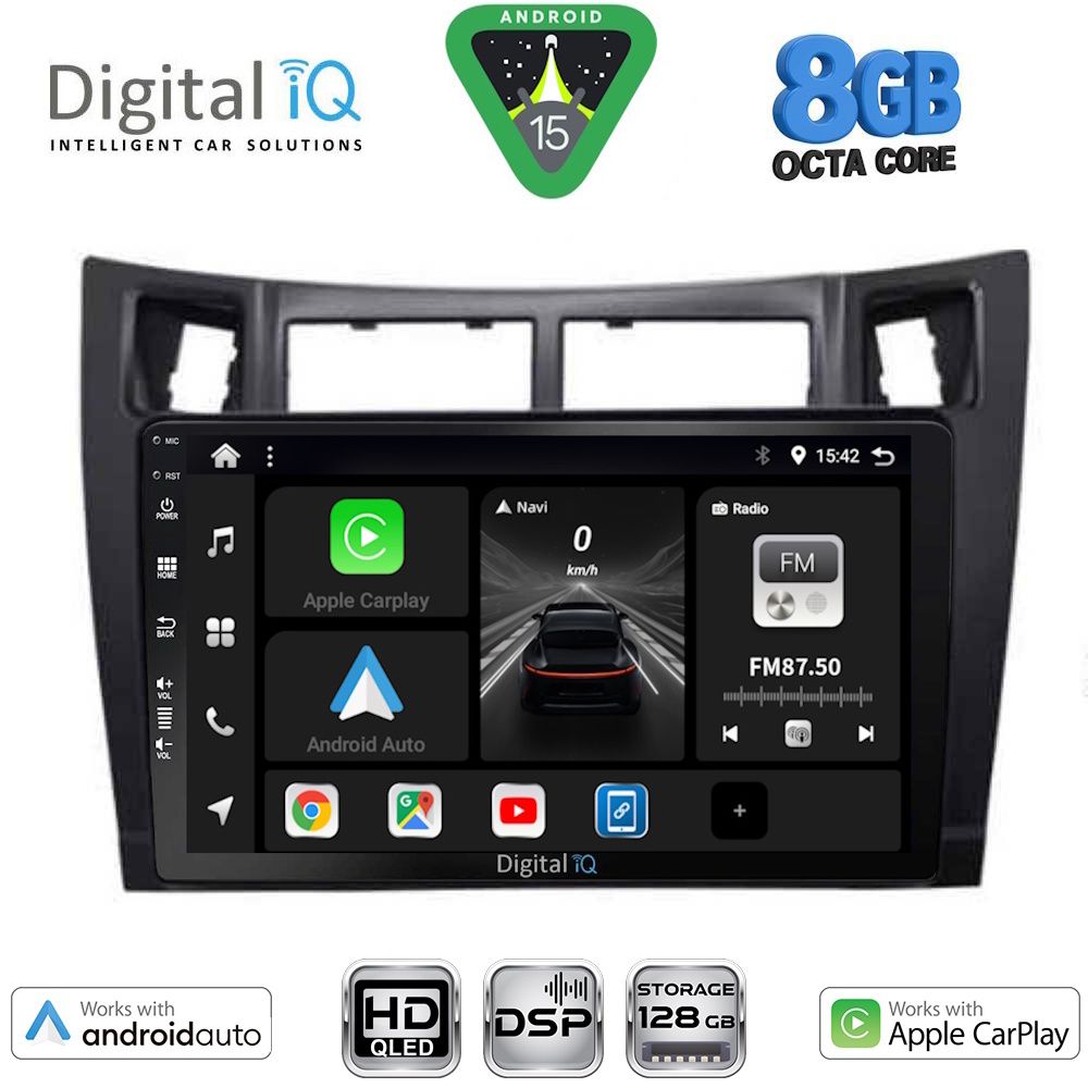 BXF7736_15 DIGITAL IQ BXF 18736BL_CPAA (9inc) MULTIMEDIA TABLET for TOYOTA YARIS mod. 2006-2011 (BLACK) - Image 1