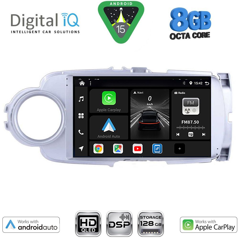 BXF7737SL_15 DIGITAL IQ BXF 18737SL_CPAA (9inc) MULTIMEDIA TABLET for TOYOTA YARIS mod. 2011-2015 (SILVER) - Image 1