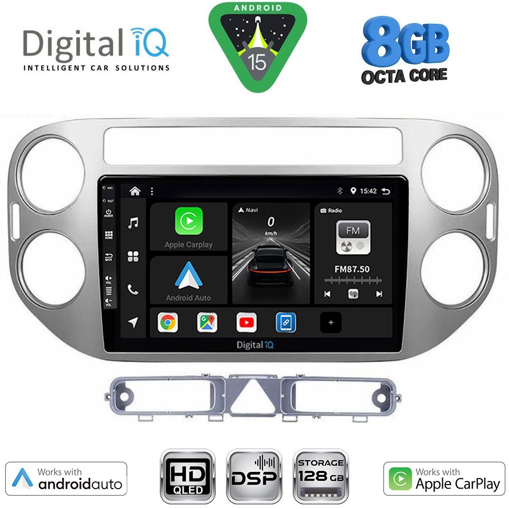 BXF7759GR_15 DIGITAL IQ BXF 18759GR_CPAA (9inc) MULTIMEDIA TABLET for VW TIGUAN mod. 2004-2011 (GREY) - Image 1