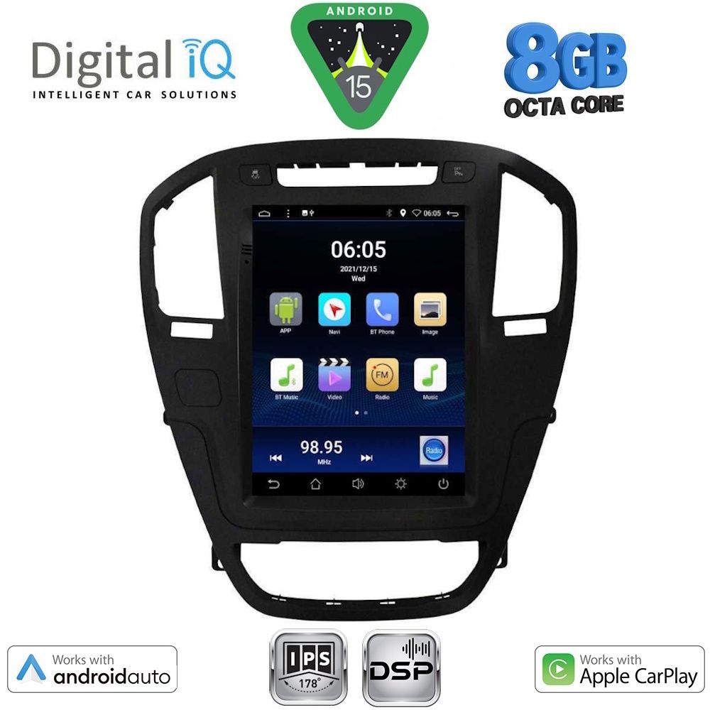 BXF7914_15 DIGITAL IQ BXF 7914BL_CPAA TESLA STYLE for OPEL INSIGNIA mod. 2008-2013 (Black colour) - Image 1