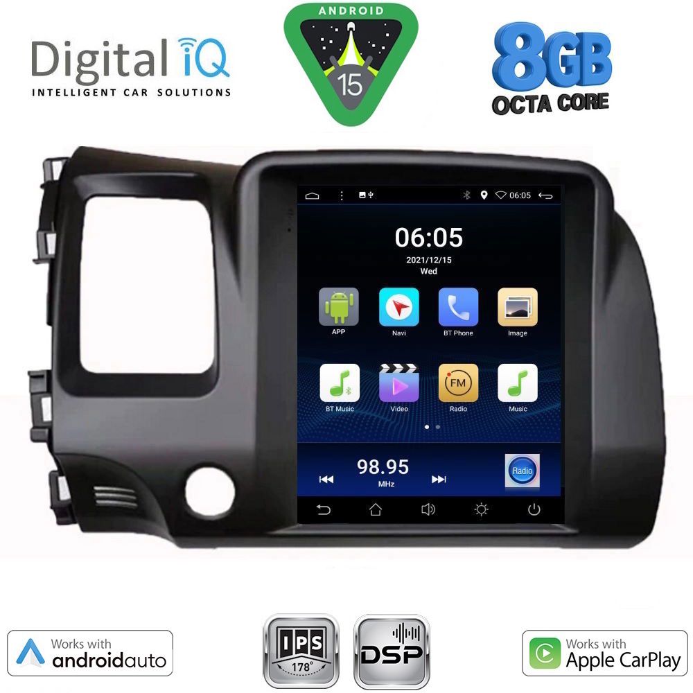 BXF7988_15 DIGITAL IQ BXF 7988_CPAA TESLA STYLE for HONDA CIVIC 4D mod. 2006-2012 - Image 1