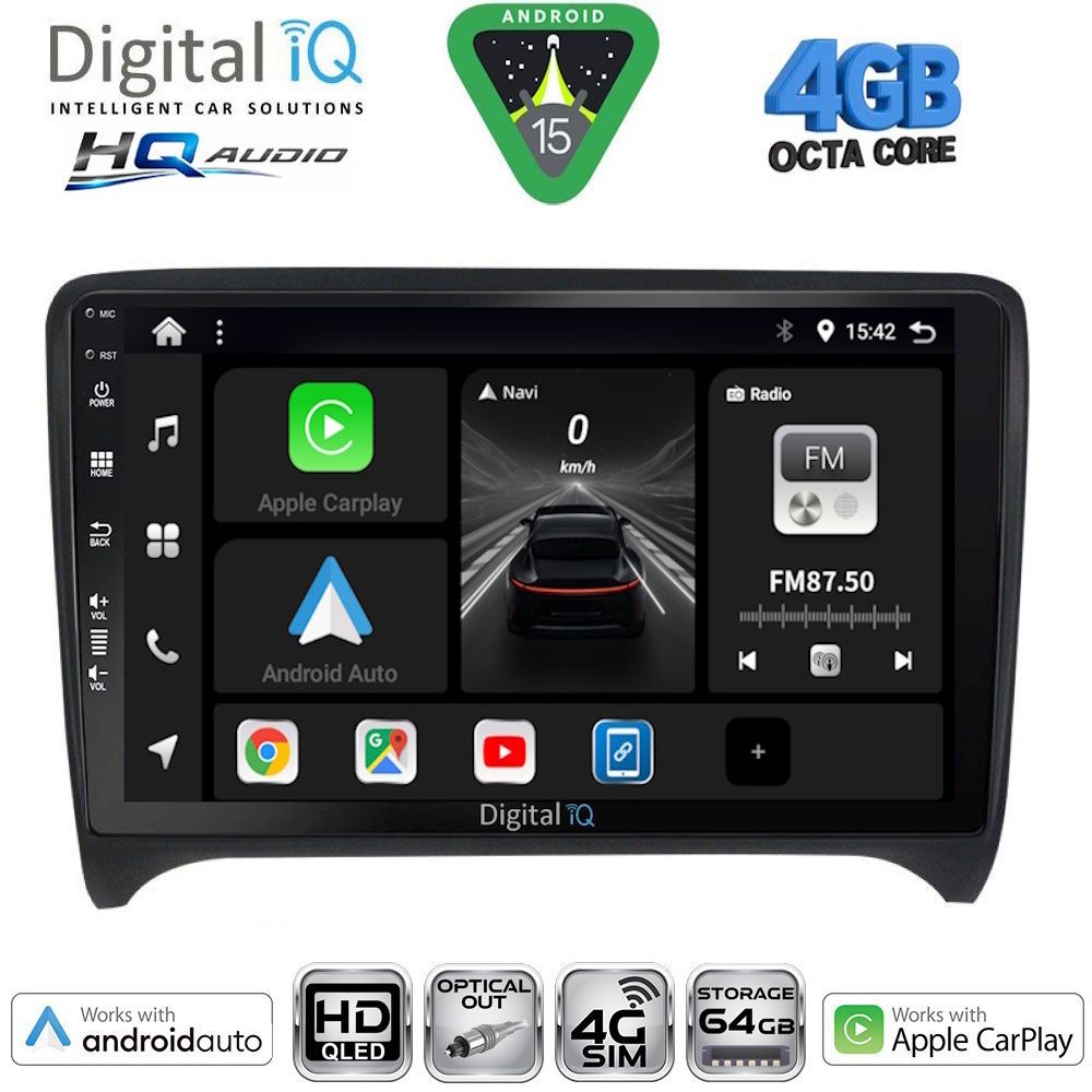 BXK19009-15 DIGITAL IQ BXK 19009_CPAA (9inc) MULTIMEDIA TABLET for AUDI TT mod. 2007-2015 - Image 1
