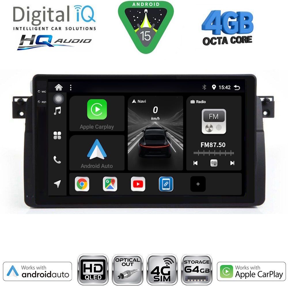 BXK19042-15 DIGITAL IQ BXK 19042_CPAA (9inc) MULTIMEDIA TABLET for BMW E46 mod. 1998-2005 - Image 1