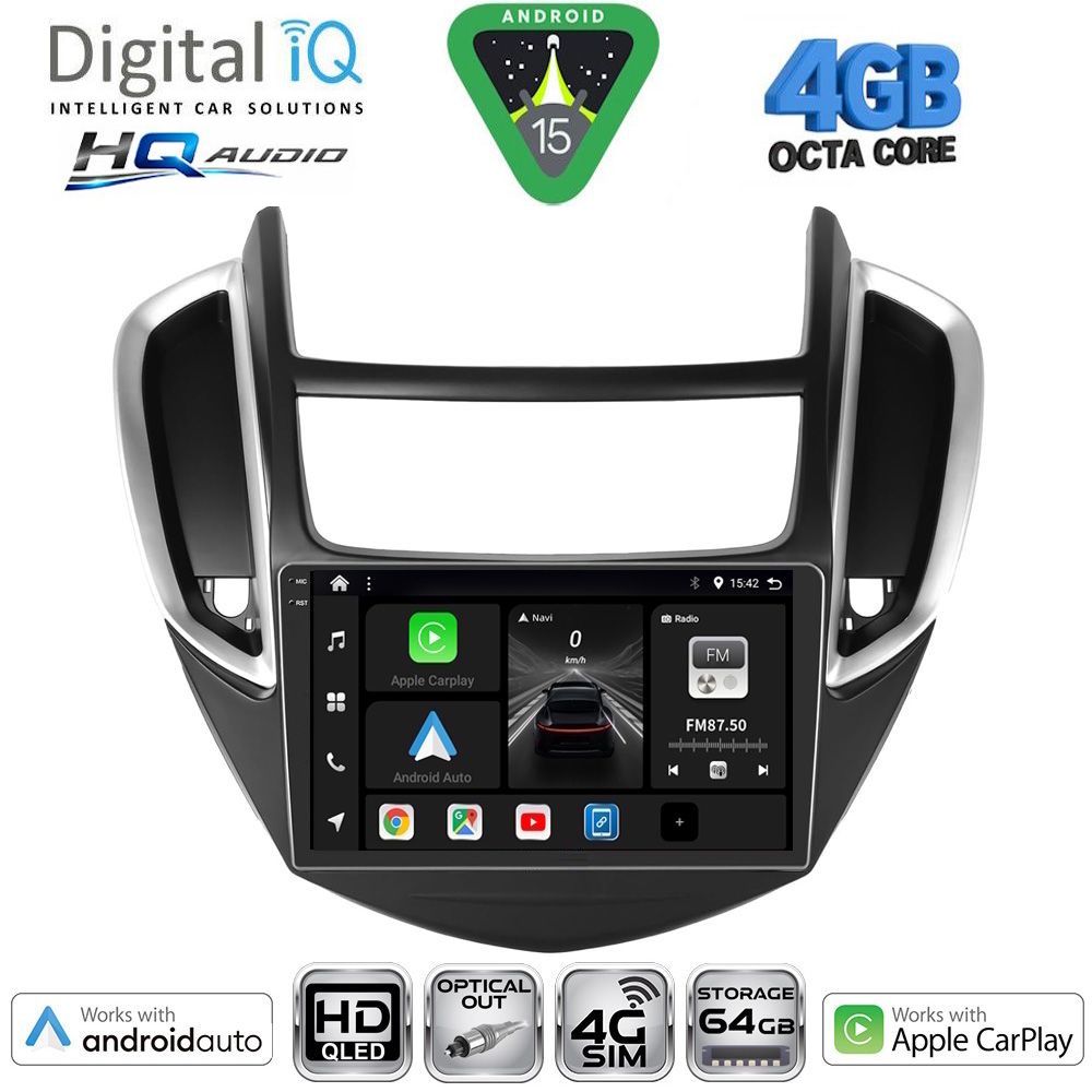 BXK19080-15 DIGITAL IQ BXK 19080_CPAA (9inc) MULTIMEDIA TABLET for CHEVROLET TRAX mod. 2014-2022 - Image 1
