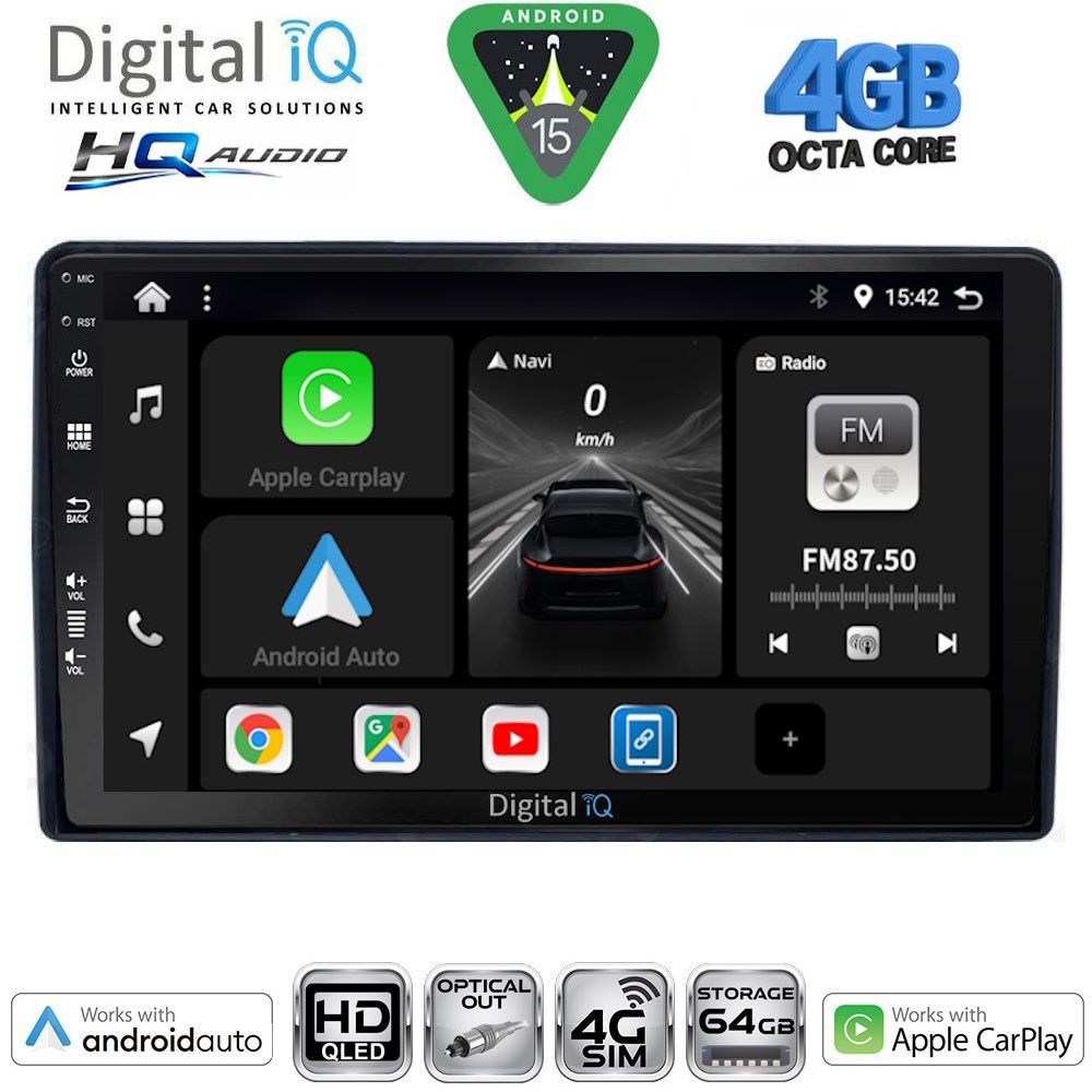 BXK19081-15 DIGITAL IQ BXK 19081_CPAA (9inc) MULTIMEDIA TABLET for CITROEN – PEUGEOT mod. 2008-2018 - Image 1
