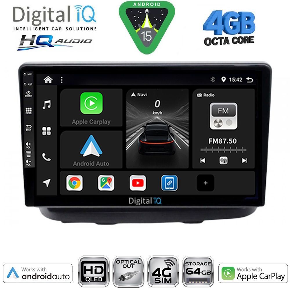 BXK19135-15 DIGITAL IQ BXK 19135_CPAA (10inc) MULTIMEDIA TABLET for FIAT DOBLO mod. 2002-2009 - Image 1
