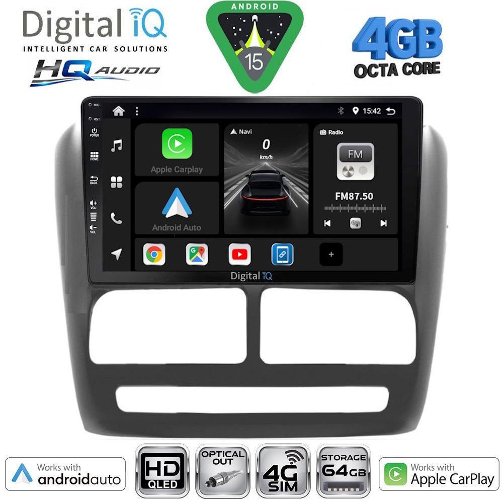 BXK19137-15 DIGITAL IQ BXK 19137_CPAA (9inc) MULTIMEDIA TABLET for FIAT DOBLO mod. 2010-2015 - Image 1