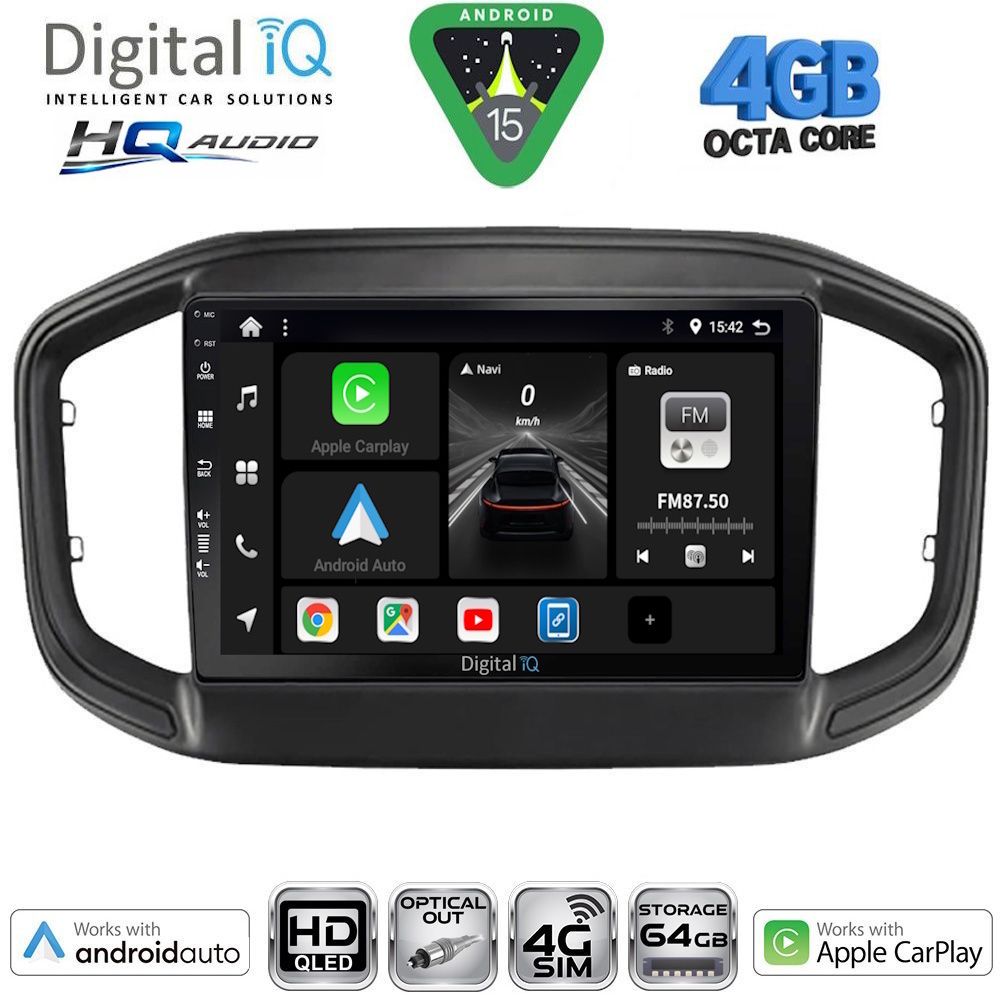 BXK19147-15 DIGITAL IQ BXK 19147_CPAA (9inc) MULTIMEDIA TABLET for FIAT STRADA mod. 2020-2026 - Image 1