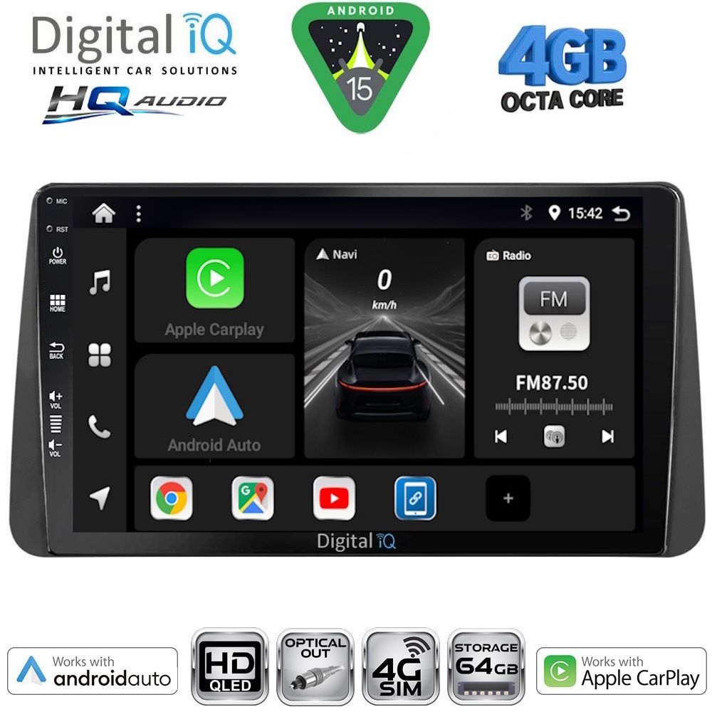 BXK19149-15 DIGITAL IQ BXK 19149_CPAA DASH (9inc) MULTIMEDIA TABLET for FIAT TIPO mod. 2018-2023 - Image 1