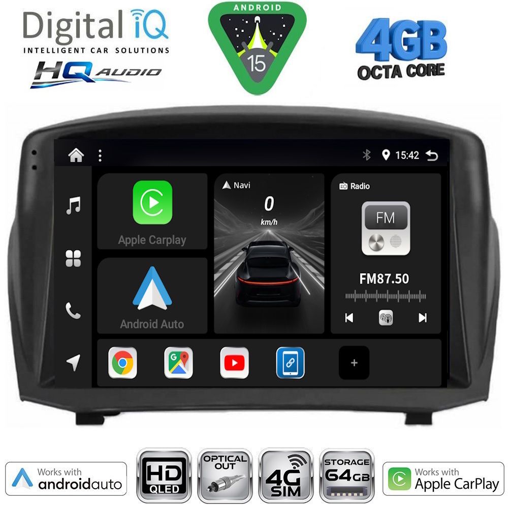 BXK19154B-15 DIGITAL IQ BXK 19154B_CPAA (9inc) MULTIMEDIA TABLET for FORD FIESTA mod. 2008-2017 - Image 1