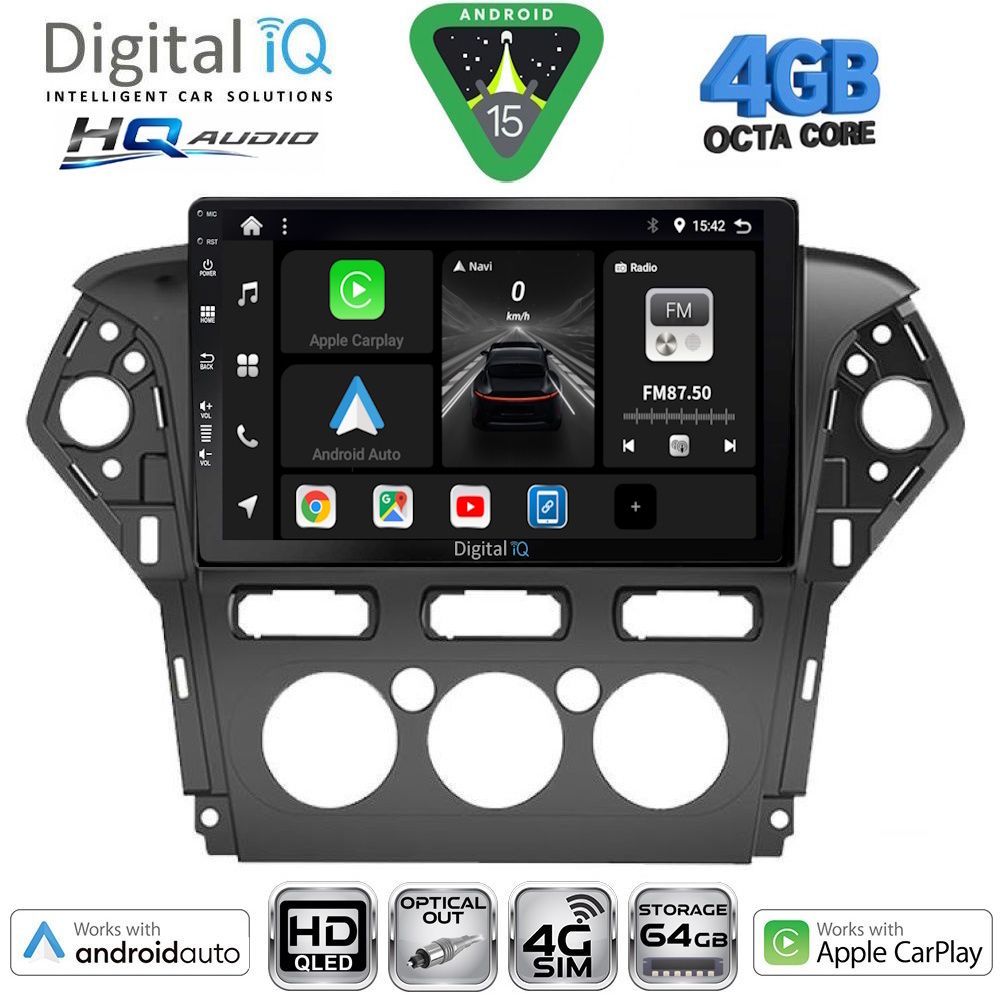 BXK19163AC-15 DIGITAL IQ BXK 19163_CPAA A/C (10inc) MULTIMEDIA TABLET for FORD MONDEO mod. 2011-2013 - Image 1