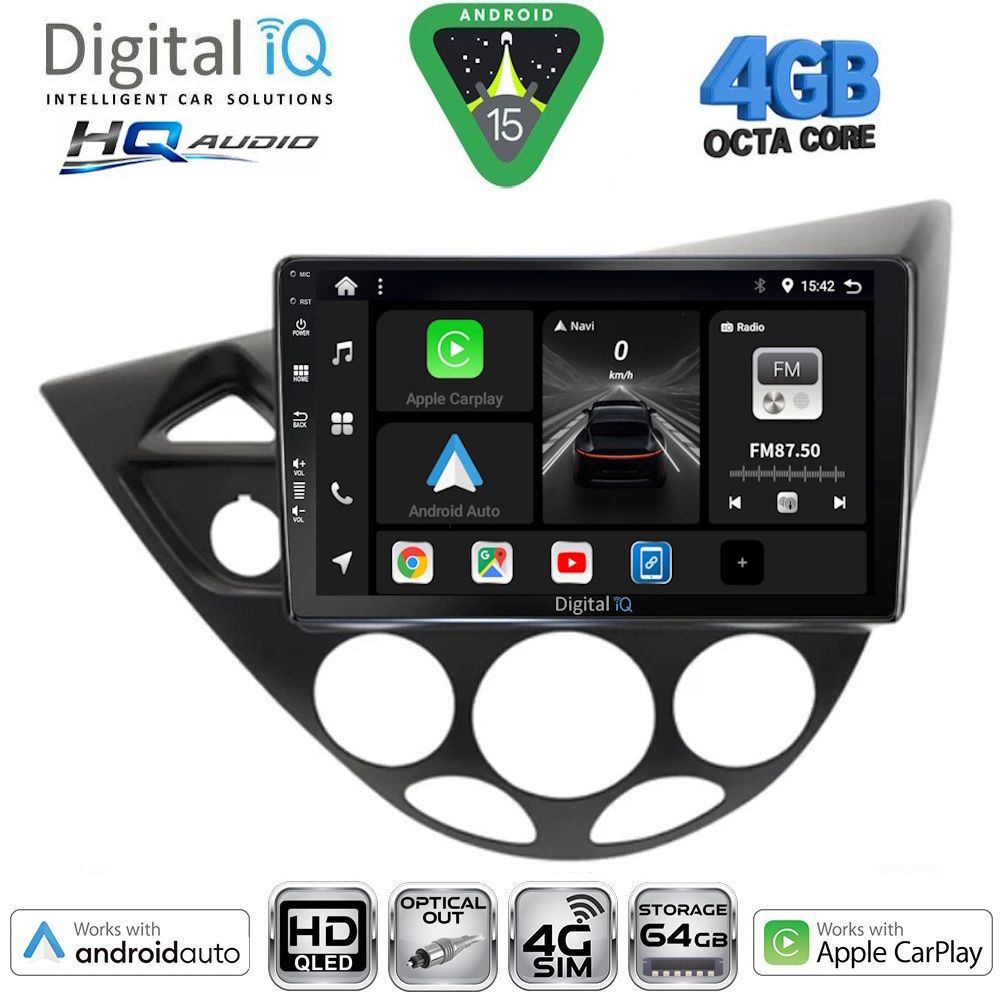 BXK19169-15 DIGITAL IQ BXK 19169_CPAA (9inc) MULTIMEDIA TABLET for FORD FOCUS mod. 1998-2004 - Image 1