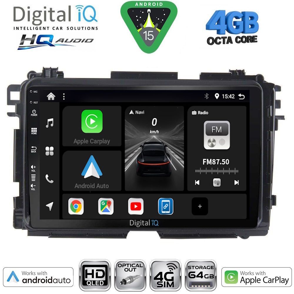 BXK19201-15 DIGITAL IQ BXK 19201_CPAA (10inc) MULTIMEDIA TABLET for HONDA HRV mod. 2015-2021 - Image 1
