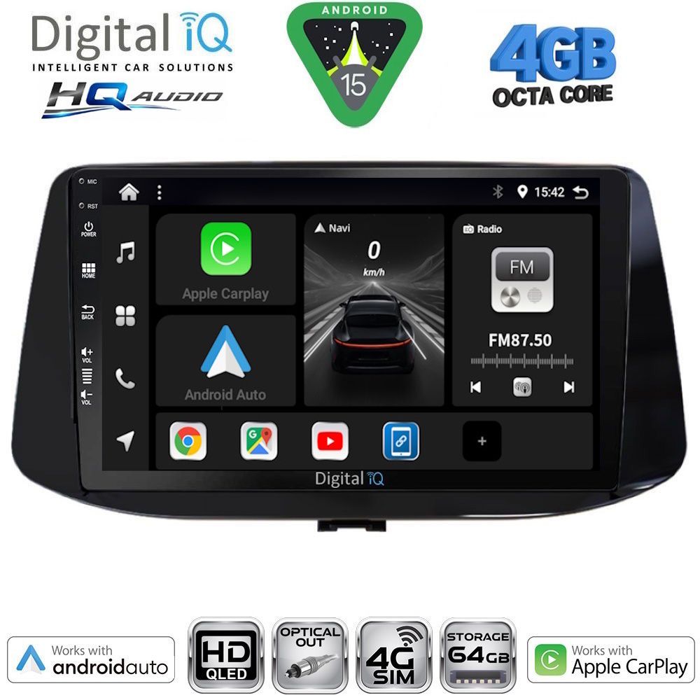 BXK19233-15 DIGITAL IQ BXK 19233_CPAA (9inc) MULTIMEDIA TABLET for HYUNDAI i30 mod. 2018-2025 - Image 1