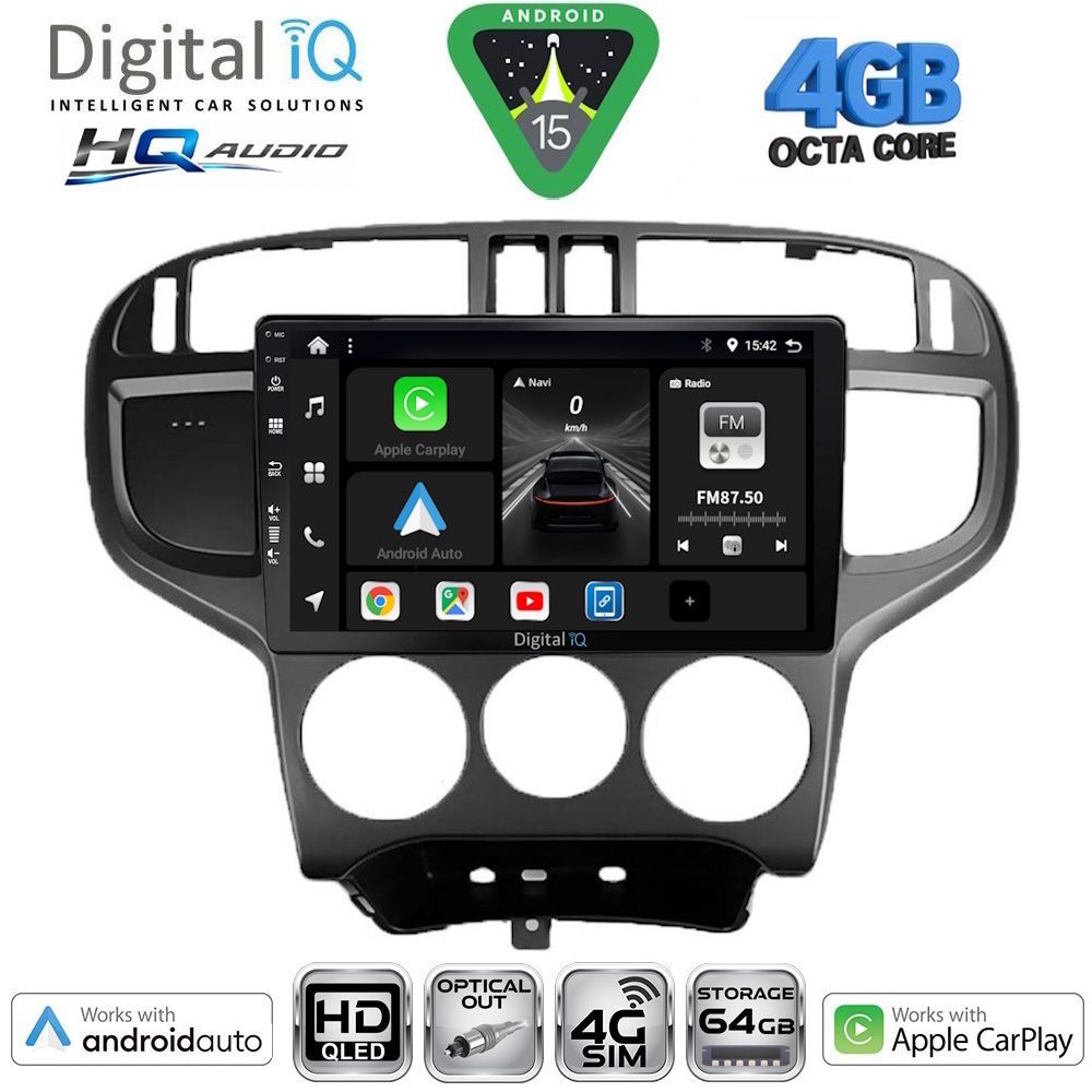 BXK19240-15 DIGITAL IQ BXK 19240_CPAA (9inc) MULTIMEDIA TABLET for HYUNDAI MATRIX mod. 2001-2010 - Image 1