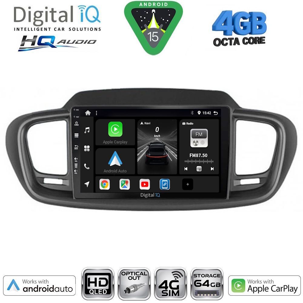 BXK19319-15 DIGITAL IQ BXK 19319_CPAA (10inc) MULTIMEDIA TABLET for KIA SORENTO mod. 2014-2020 - Image 1