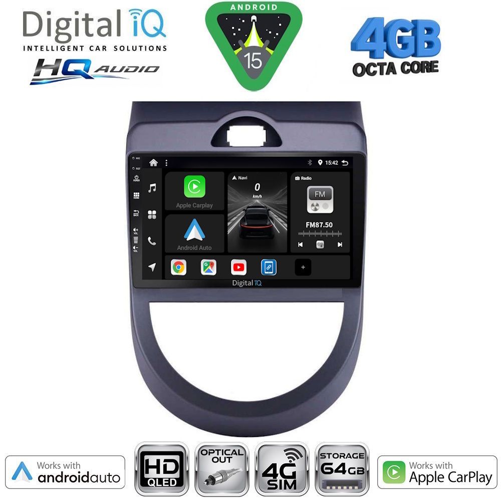 BXK19320-15 DIGITAL IQ BXK 19320_CPAA (9inc) MULTIMEDIA TABLET for KIA SOUL mod. 2008-2013 - Image 1