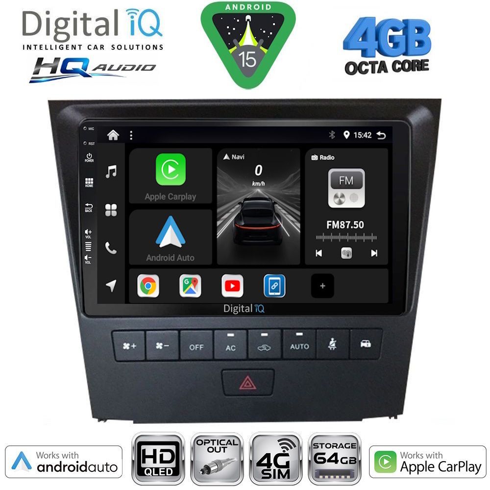 BXK19341-15 DIGITAL IQ BXK 19341_CPAA (9inc) MULTIMEDIA TABLET for LEXUS GS mod. 2004-2011 - Image 1