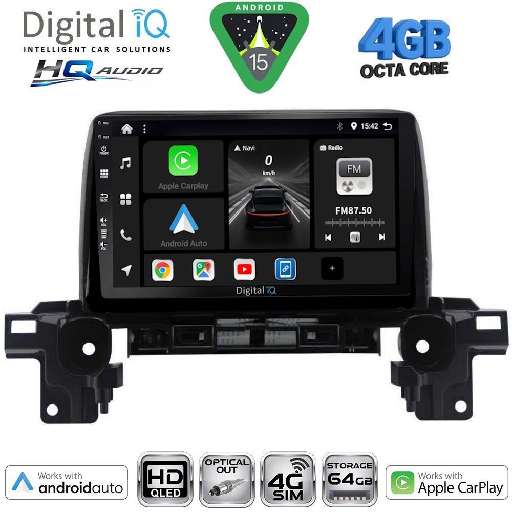 BXK19381-15-1 DIGITAL IQ BXK 19381_CPAA (9inc) MULTIMEDIA TABLET for MAZDA CX5 mod. 2017-2025 - Image 1