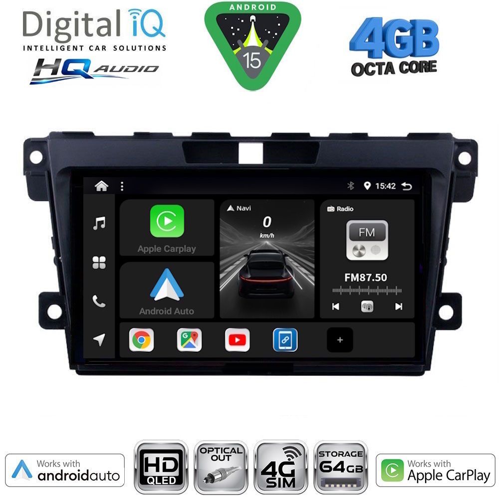 BXK19389-15-1 DIGITAL IQ BXK 19389_CPAA (9inc) MULTIMEDIA TABLET for MAZDA CX7 mod. 2006-2012 - Image 1