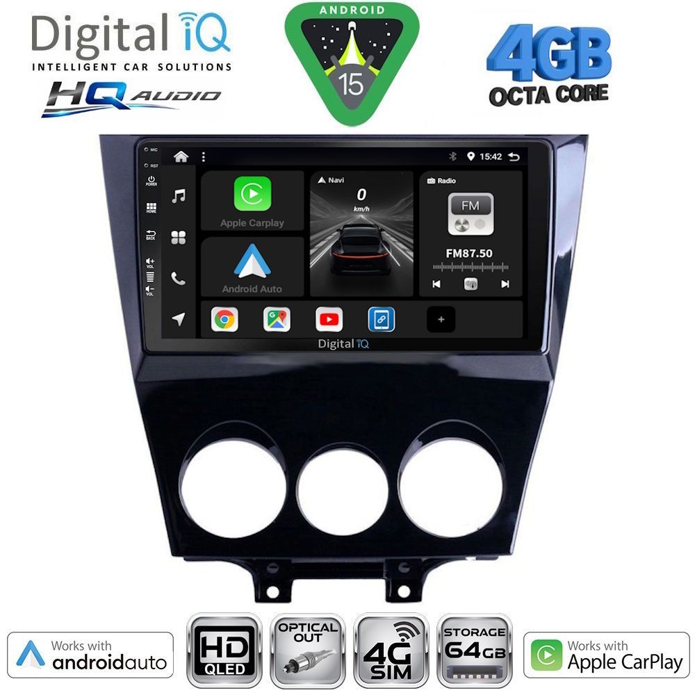 BXK19395-15 DIGITAL IQ BXK 19395_CPAA (9inc) MULTIMEDIA TABLET for MAZDA RX8 mod. 2008-2014 - Image 1