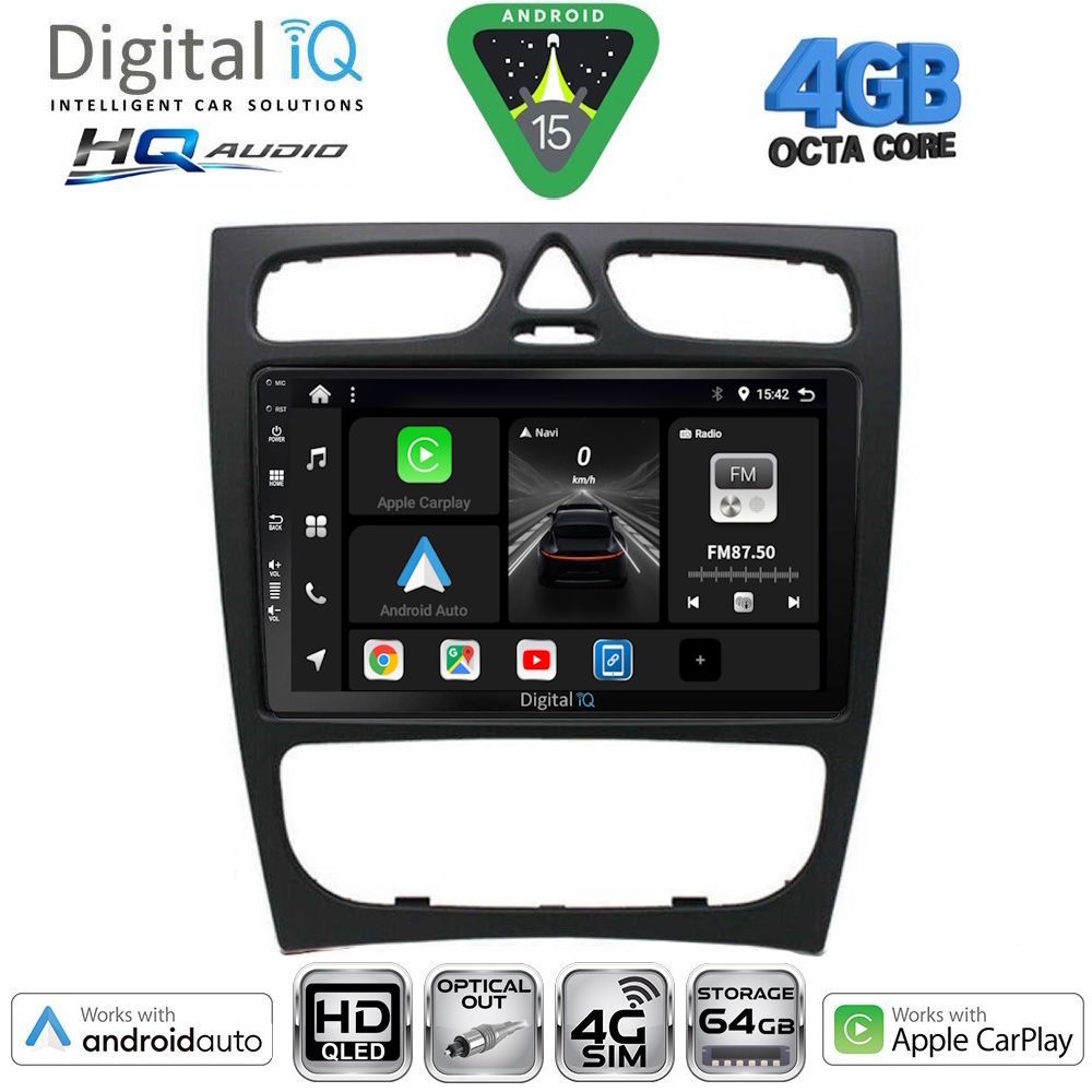 BXK19402-15 DIGITAL IQ BXK 19402_CPAA (9inc) MULTIMEDIA TABLET for MERCEDES C (W203) mod. 1999-2004 - Image 1