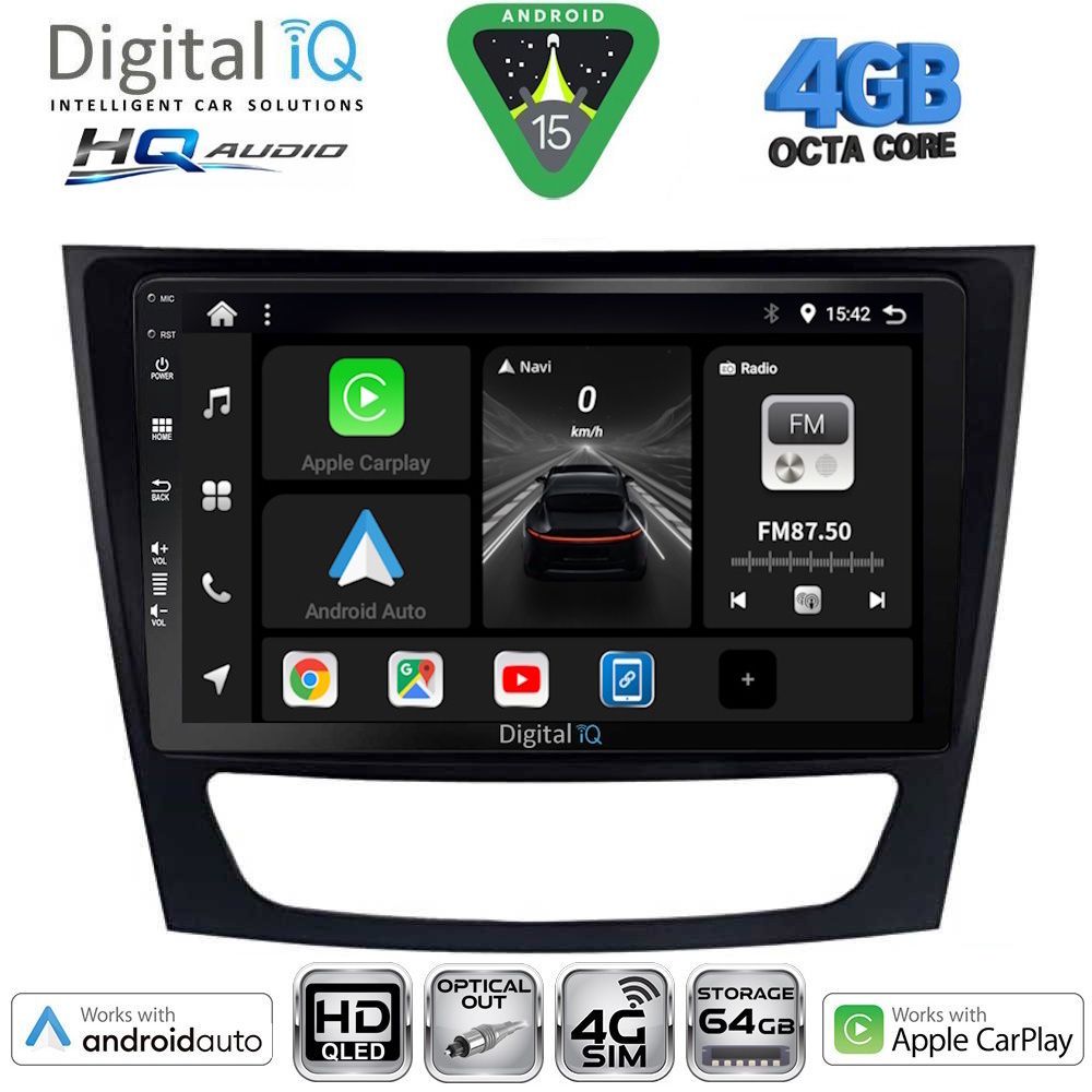 BXK19408-15 DIGITAL IQ BXK 19408_CPAA (9inc) MULTIMEDIA TABLET for MERCEDES E (W211) – CLS (W219) mod. 2003-2009 - Image 1