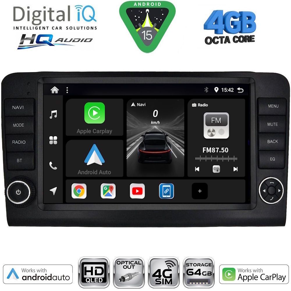 BXK19416-15 DIGITAL IQ BXK 19416_CPAA (9inc) MULTIMEDIA TABLET for MERCEDES ML (W164) – GL (X164) mod. 2005-2011 - Image 1