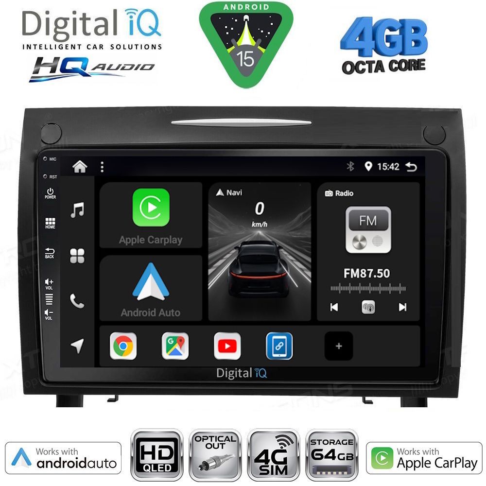 BXK19419-15 DIGITAL IQ BXK 19419_CPAA (9inc) MULTIMEDIA TABLET for MERCEDES SLK R171 mod. 2004-2010 - Image 1