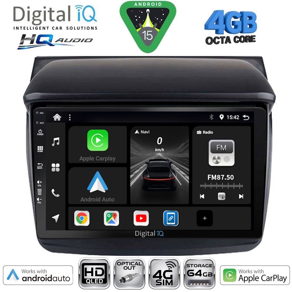 BXK19436-15 DIGITAL IQ BXK 19436_CPAA (9inc) MULTIMEDIA TABLET for MITSUBISHI L200 mod. 2006-2015 - Image 1