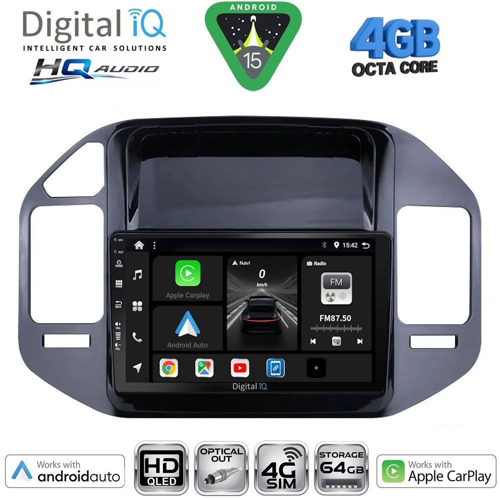BXK19444-15 DIGITAL IQ BXK 19444BL_CPAA (9inc) MULTIMEDIA TABLET for MITSUBISHI PAJERO mod. 1999-2006 - Image 1