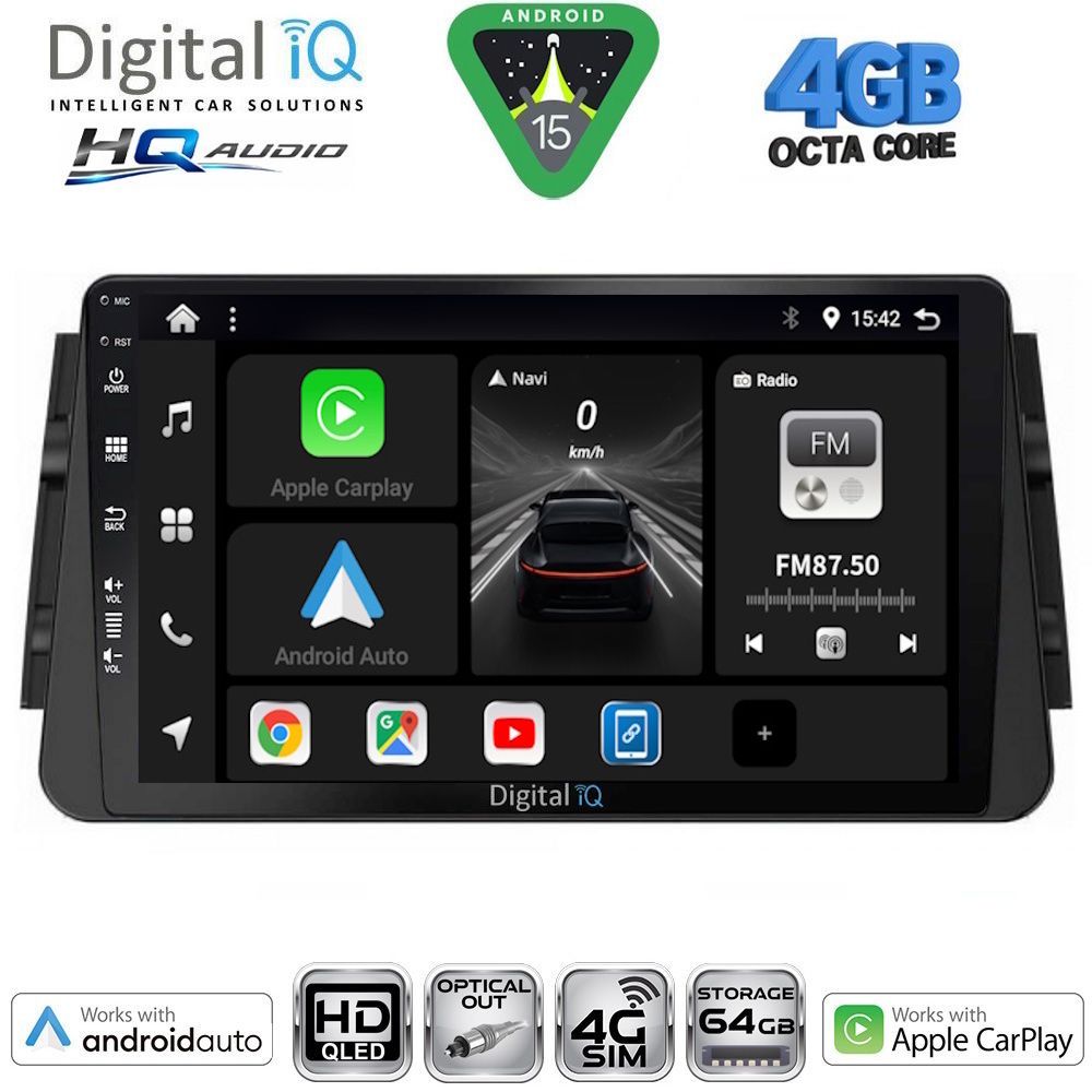 BXK19460-15 DIGITAL IQ BXK 19460_CPAA (9inc) MULTIMEDIA TABLET for NISSAN MICRA mod. 2017-2025 - Image 1