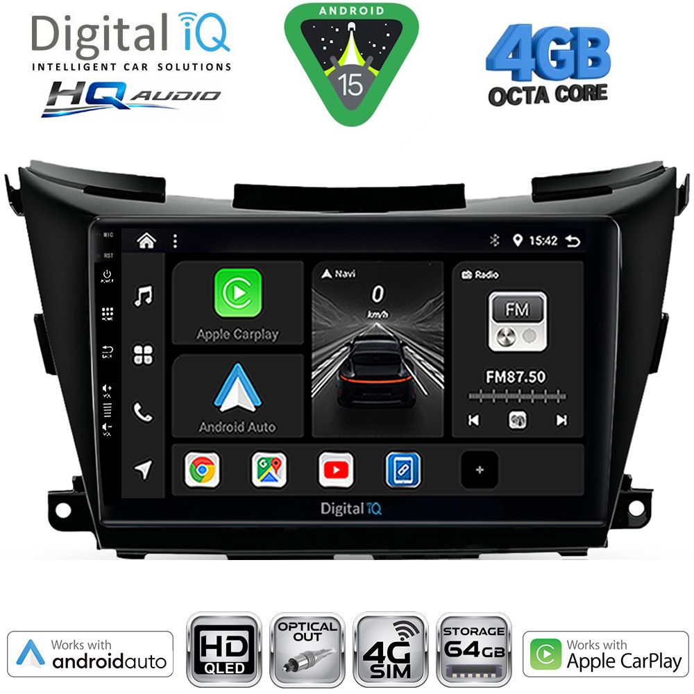 BXK19462B_15 DIGITAL IQ BXK 19462B_CPAA (9inc) MULTIMEDIA TABLET for NISSAN MURANO mod. 2017-2025 - Image 1