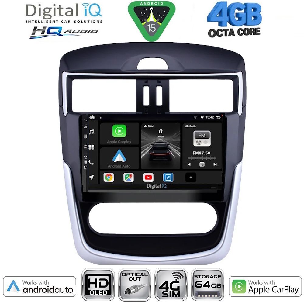 BXK19465CL-15 DIGITAL IQ BXK 19465C CL_CPAA (9inc) MULTIMEDIA TABLET for NISSAN TIIDA mod. 2016-2023 with CLIMA - Image 1