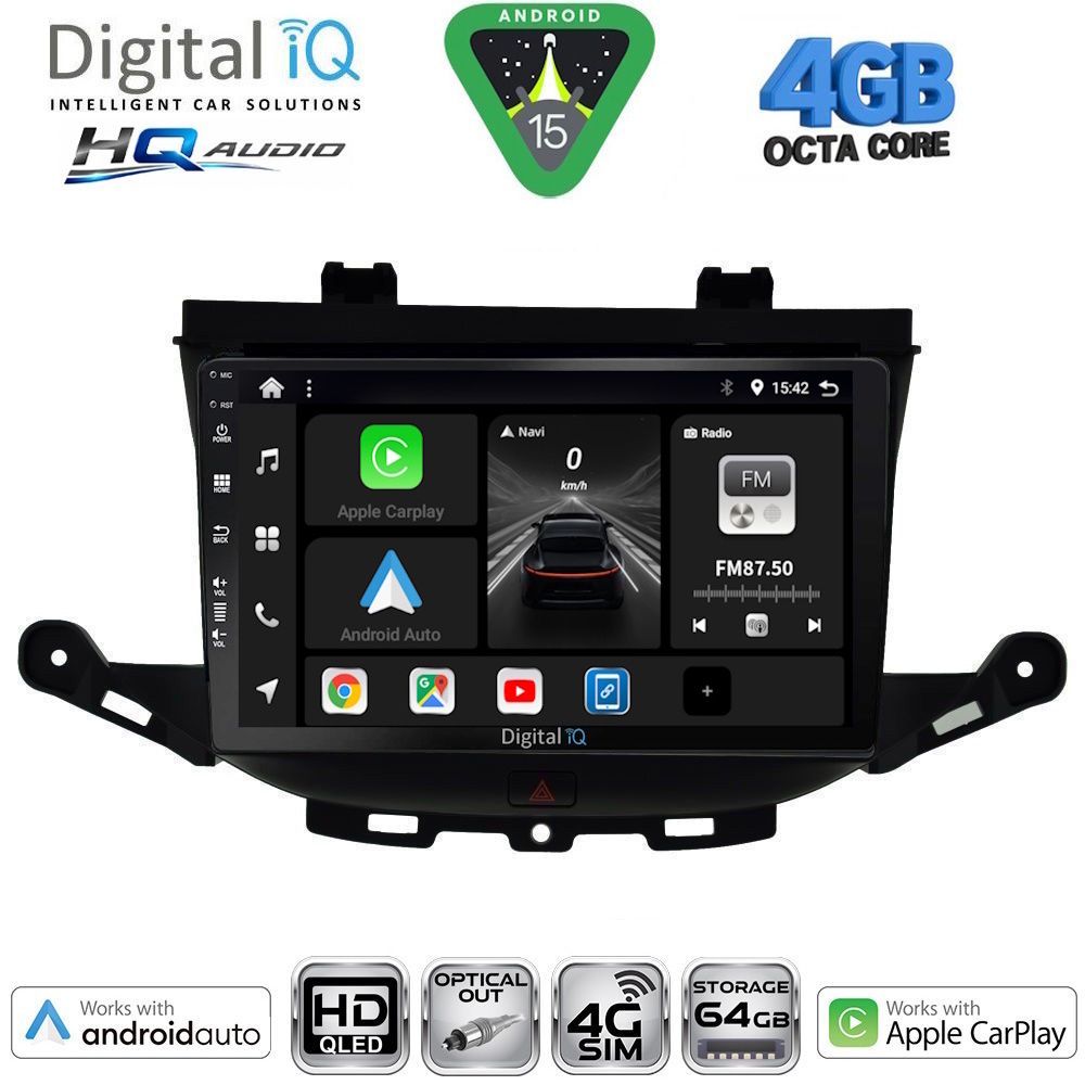 BXK19483-15 DIGITAL IQ BXK 19483_CPAA (9inc) MULTIMEDIA TABLET for OPEL ASTRA K mod. 2015-2022 - Image 1