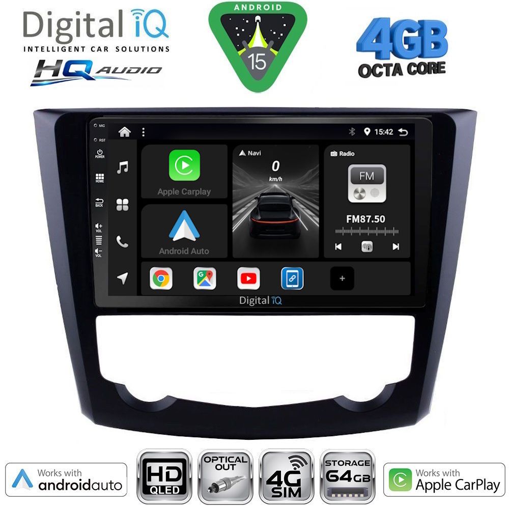 BXK19549-15 DIGITAL IQ BXK 19549_CPAA (9inc) MULTIMEDIA TABLET for RENAULT KADJAR mod. 2015-2022 - Image 1