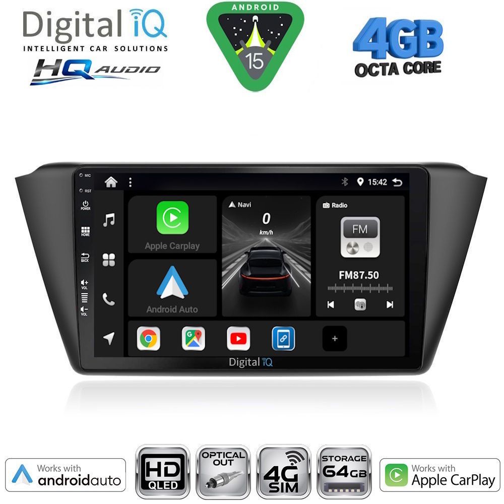 BXK19582-15 DIGITAL IQ BXK 19582_CPAA (9inc) MULTIMEDIA TABLET for SKODA FABIA mod. 2015-2022 - Image 1