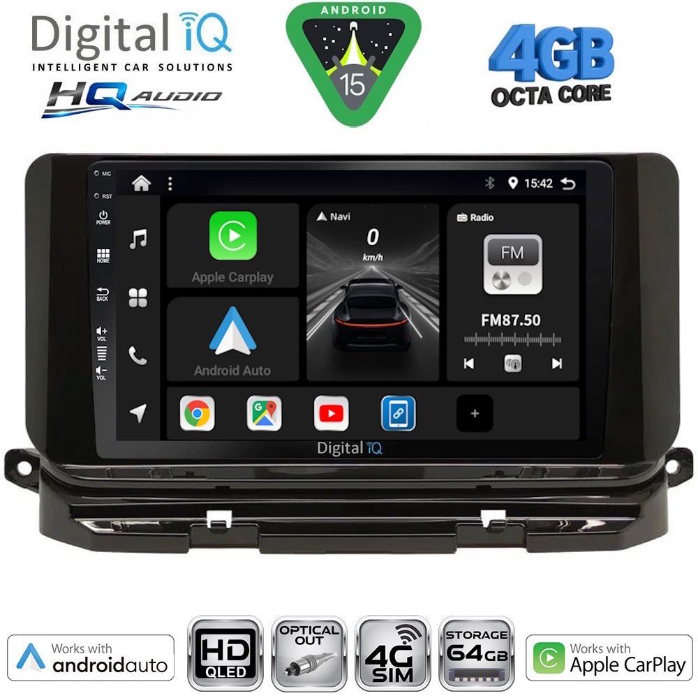 BXK19598-15 DIGITAL IQ BXK 19598_CPAA (10inc) MULTIMEDIA TABLET for SKODA OCTAVIA 8 mod. 2021-2026 - Image 1