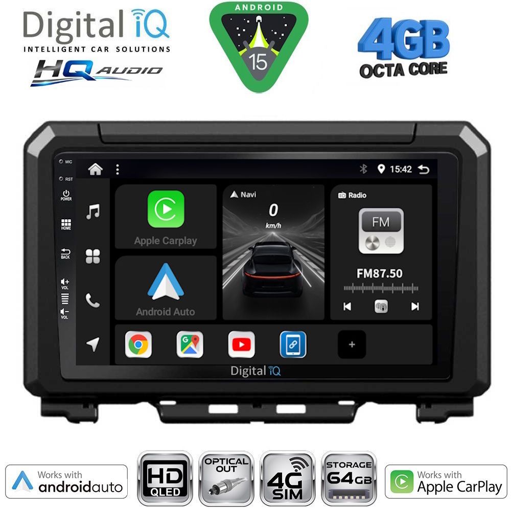 BXK19679-15 DIGITAL IQ BXK 19679_CPAA (9inc) MULTIMEDIA TABLET for SUZUKI JIMNY mod. 2017-2026 - Image 1