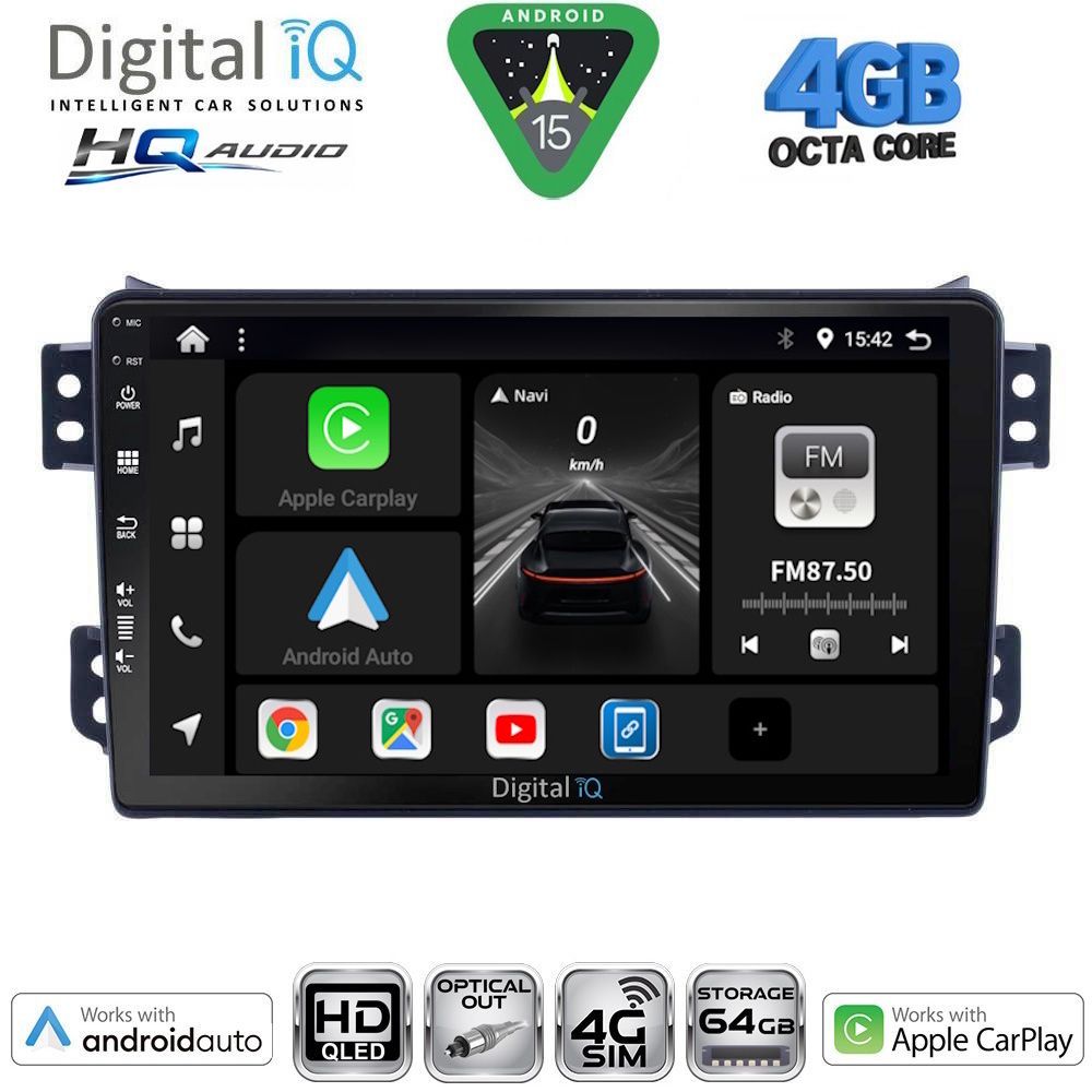 BXK19682-15 DIGITAL IQ BXK 19682_CPAA (9inc) MULTIMEDIA TABLET for OPEL AGILA - SUZUKI SPLASH mod. 2008-2018 - Image 1