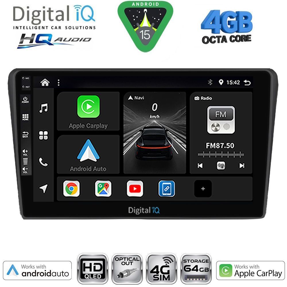 BXK19704BL-15 DIGITAL IQ BXK 19704BL_CPAA (9inc) MULTIMEDIA TABLET for TOYOTA AVENSIS (T25) mod. 2003-2009 (BLACK) - Image 1