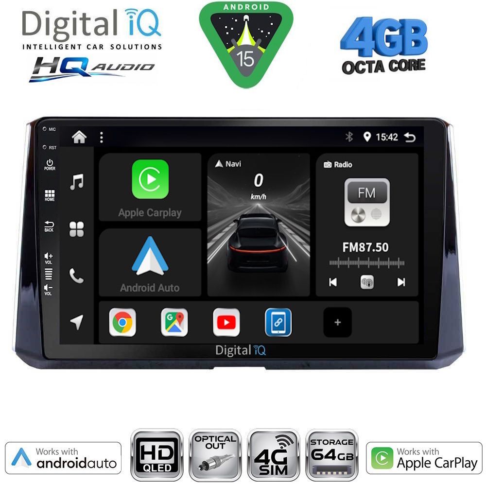 BXK19716-15 DIGITAL IQ BXK 19716_CPAA (10inc) MULTIMEDIA TABLET for TOYOTA COROLLA mod. 2019-2026 - Image 1