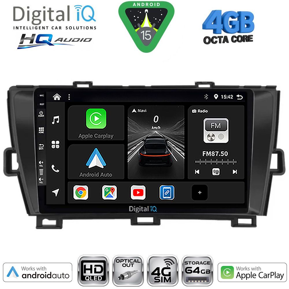 BXK19726BL_15 DIGITAL IQ BXK 19726BL_CPAA (9inc) MULTIMEDIA TABLET for TOYOTA PRIUS mod. 2009-2015 (BLACK) - Image 1