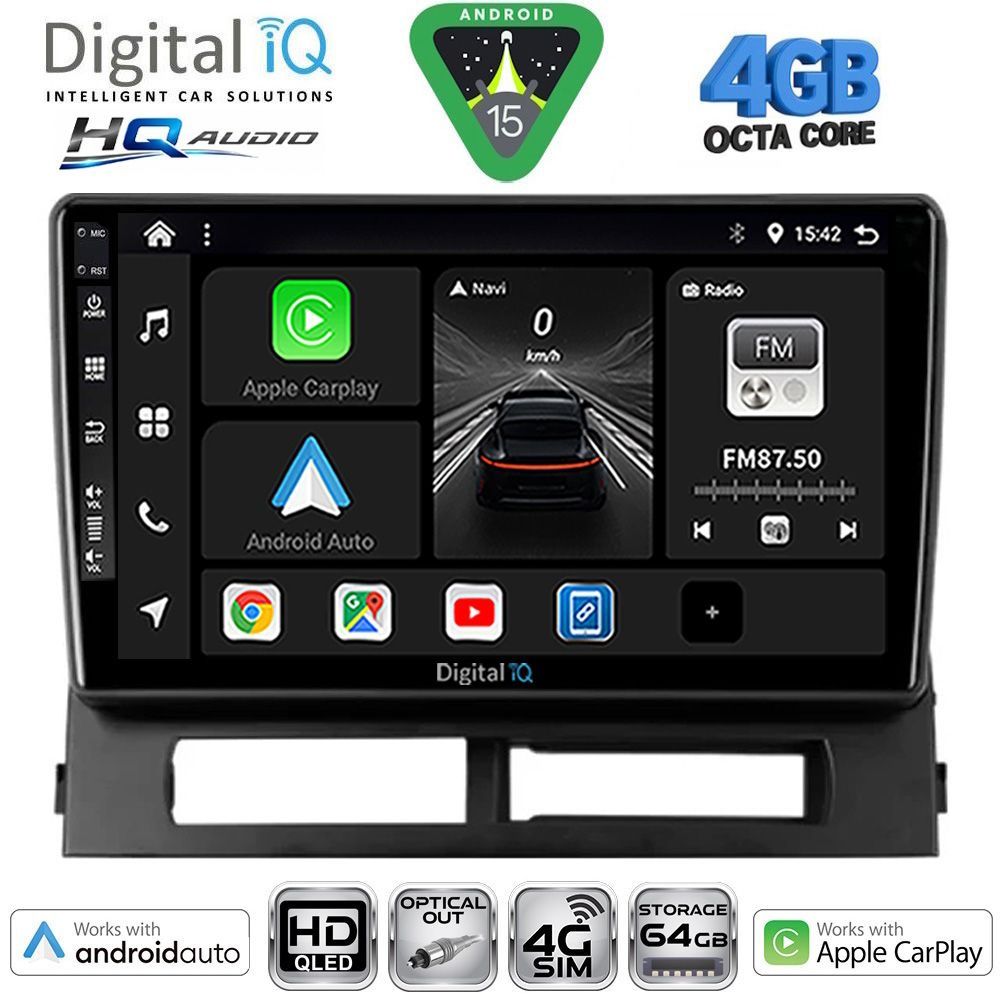 BXK19728DASH-15 DIGITAL IQ BXK 19728DASH_CPAA (9inc) MULTIMEDIA TABLET for TOYOTA PRIUS mod. 2003-2009 (Supports Original Clima-HYBRID) - Image 1