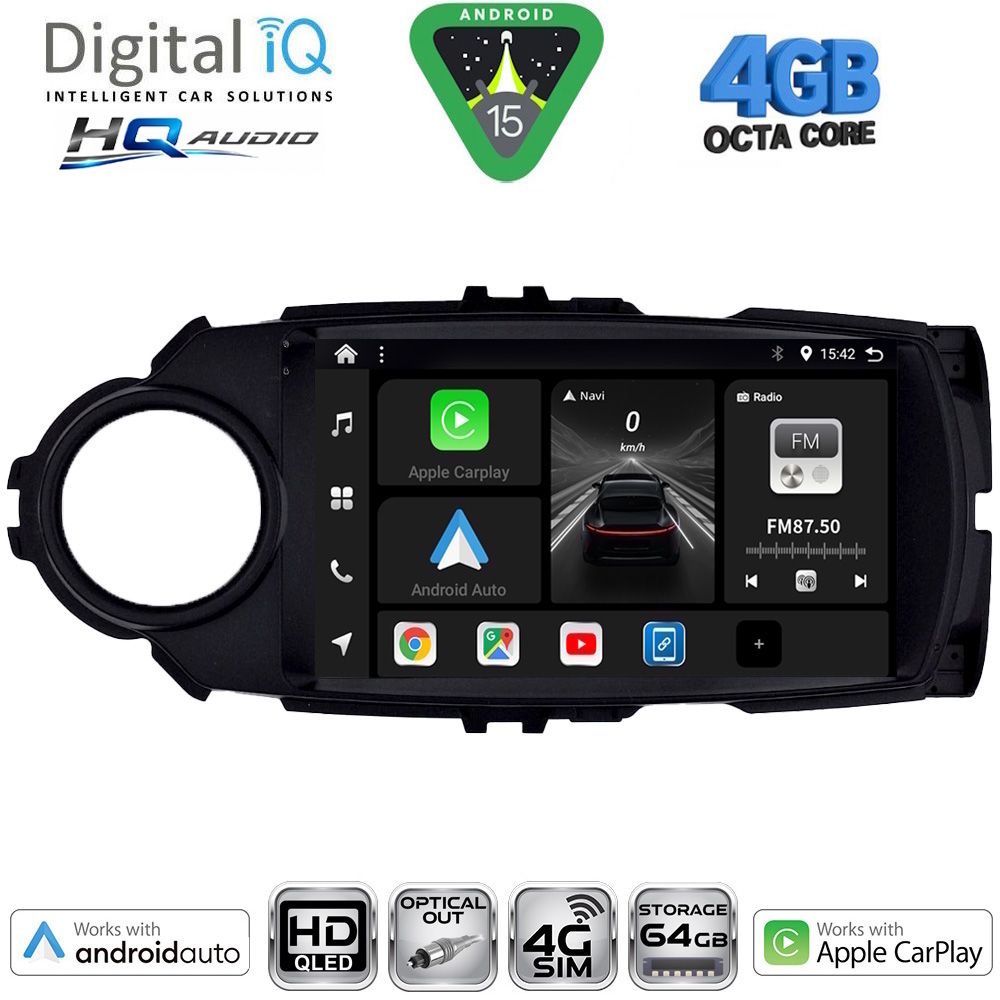 BXK19737FL-15 DIGITAL IQ BXK 19737FL_CPAA (9inc) MULTIMEDIA TABLET for TOYOTA YARIS mod. 2015-2020 - Image 1