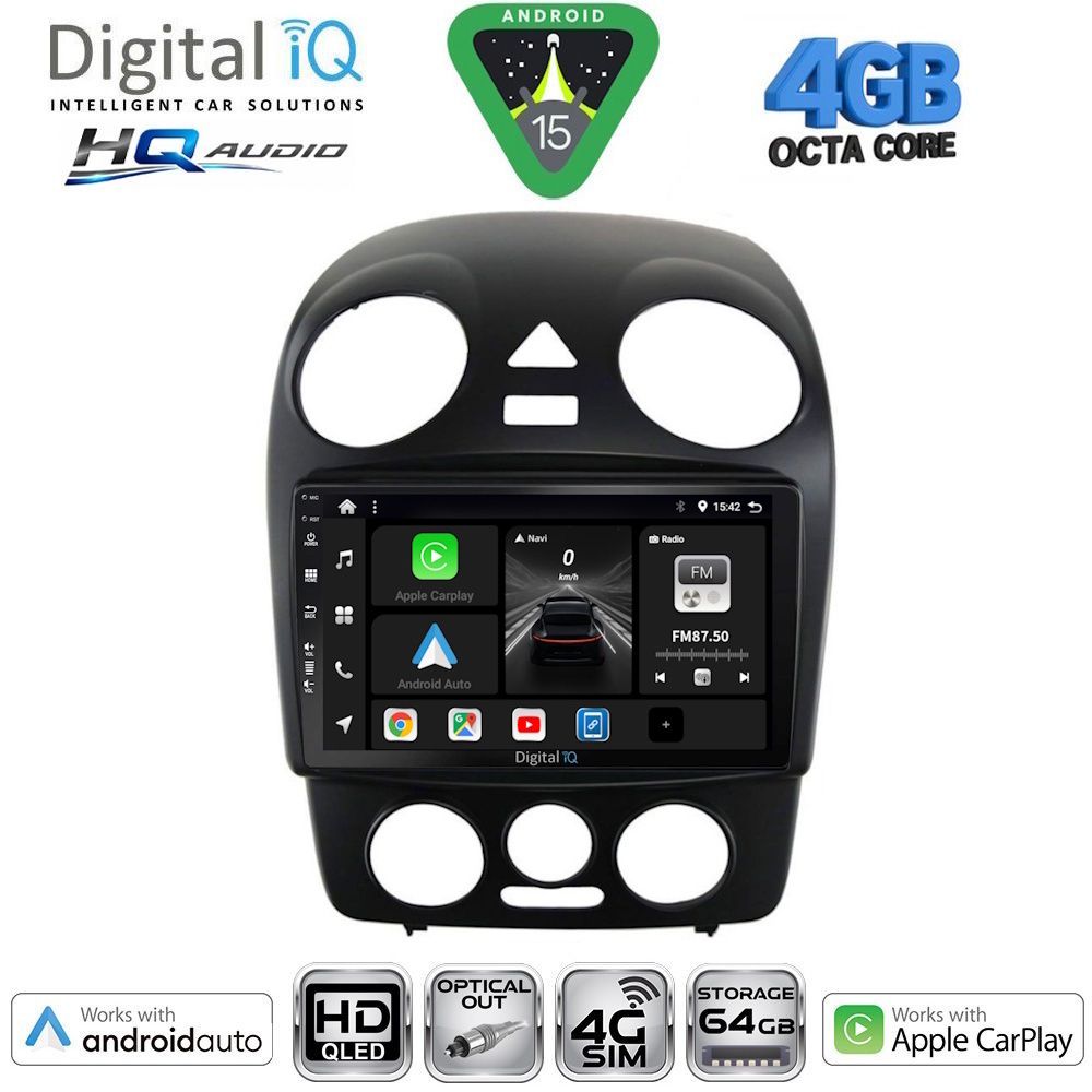 BXK19742-15 DIGITAL IQ BXK 19742_CPAA (9inc) MULTIMEDIA TABLET for VW BEETLE mod. 2004-2011 - Image 1