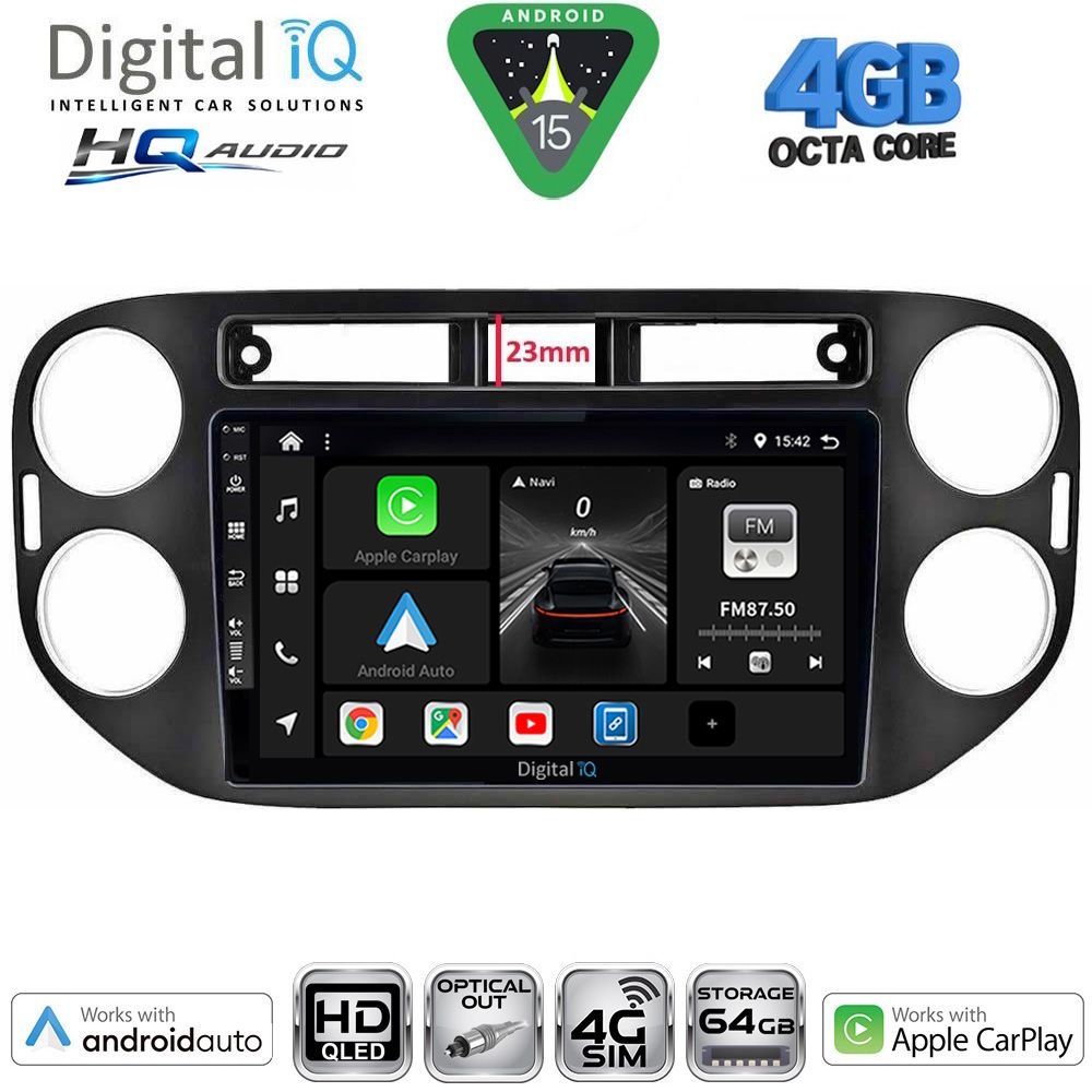 BXK19760BL-15 DIGITAL IQ BXK 19760BL_CPAA (9inc) MULTIMEDIA TABLET for VW TIGUAN mod. 2011-2016 (BLACK) - Image 1